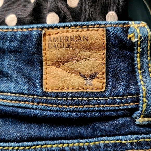 American Eagle AEO Stretch Short Shorts Blue Denim Jorts Women's Size 4 Cute EUC - Picture 7 of 11